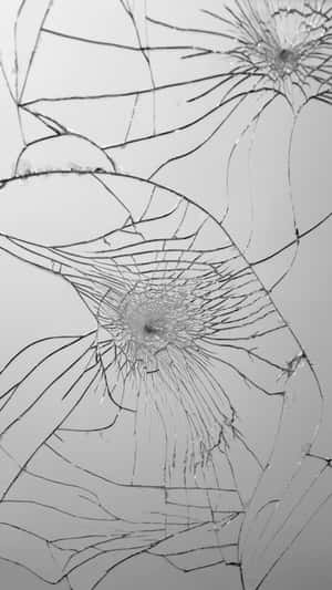 Cracked Screen Texture Blackand White Wallpaper