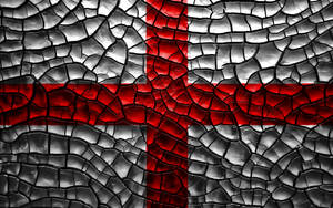 Cracked Vintage England Flag Wallpaper