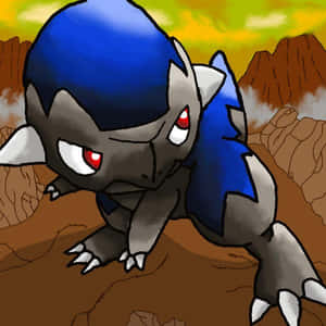 Cranidos In Rocky Terrain Wallpaper