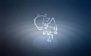 Cranidos White Outline Wallpaper