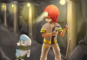 Cranidos With Roark Underground Wallpaper