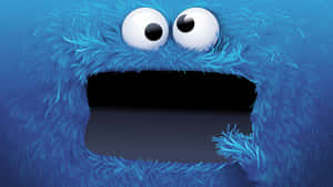 Crazy Cartoon Cookie Monster Dektop Wallpaper