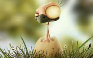 Crazy Cartoon Hatched Bird Wallpaper