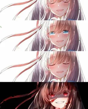 Crazy, Colorful And Creative Psycho Anime Girl Wallpaper