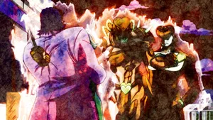 Crazy Diamondand The Hand Anime Artwork Wallpaper