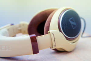 Cream Colored Over Ear Headphones Wallpaper