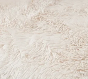 Cream Faux Fur Texture Wallpaper