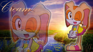 Cream The Rabbit Striking A Pose Wallpaper