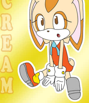 Cream The Rabbit With Cheese In A Scenic Background Wallpaper