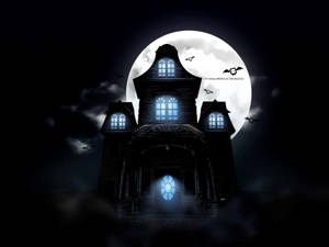 Create Nightmarish Visions With A Haunted House This Halloween Wallpaper