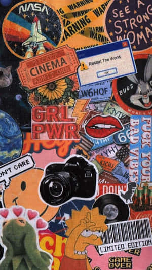 Create Your Own Customized Vintage Collage Wallpaper