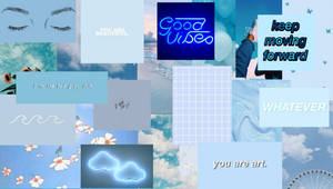 Create Your Own Personal Style With A Blue-aesthetic Tumblr Laptop. Wallpaper