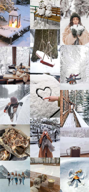 Create Your Own Winter Wonderland With A Beautiful Collage. Wallpaper