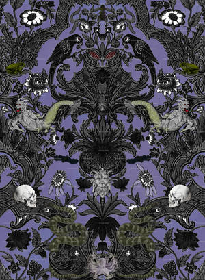 Creative Creepy Art Haunted Mansion Wallpaper