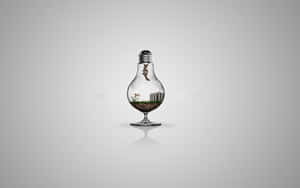 Creative Eco Lightbulb Terrarium Wallpaper