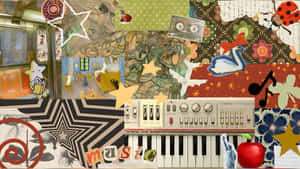 Creative Junk Art Collage Wallpaper