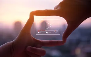 Creative Video Play Button Concept Wallpaper