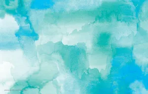 Creative Watercolor Aesthetic Teal Art Wallpaper