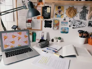 Creative Workspace Aesthetic Wallpaper