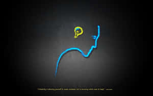 Creativity Lightbulb Quote Art Wallpaper