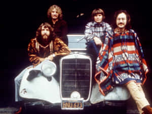 Creedence Clearwater Revival Vintage Group Photo Wallpaper