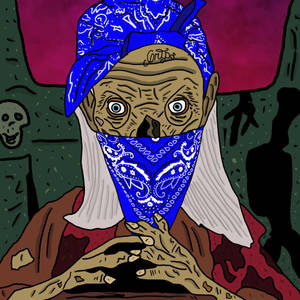 Creep Keeper With Crip Bandana Wallpaper