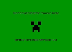 Creeper Minecraft Meme Background Wallpaper