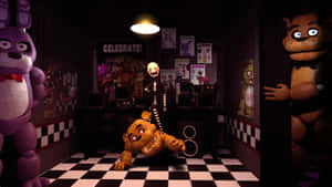 Creepy Encounters With Freddy Fazbear In Fnaf Wallpaper