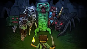 Creepy Minecraft Spider Lurking In The Shadows Wallpaper