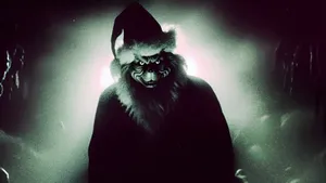 Creepy Santa Claus Shadow Wallpaper