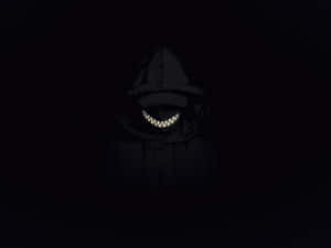 Creepy Smile In Black Wallpaper