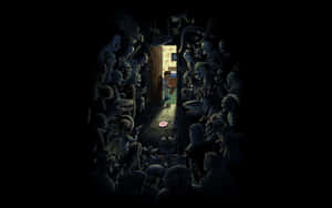 Creepy Toy Hallway Illustration Wallpaper