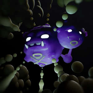 Creepy Weezing Emitting Green Smog Wallpaper