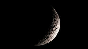 Crescent Moon Craters Wallpaper