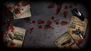 Crime Scene Chaos_ Gore Aesthetic Wallpaper