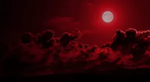 Crimson_ Night_ Sky_ Moon Wallpaper