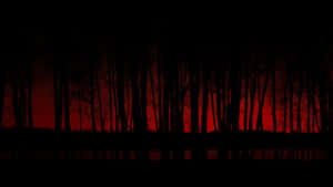 Crimson_ Silhouette_ Forest_ Dusk.jpg Wallpaper