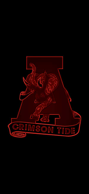 Crimson Tide Logo On A Black Background Wallpaper