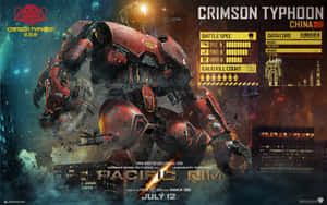 Crimson Typhoon Jaeger Poster Wallpaper