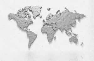 Crinkled Paper World Map Wallpaper