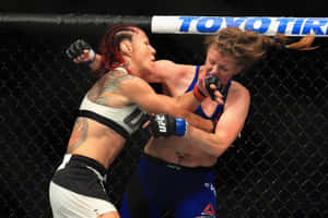 Cris Cyborg Vs. Tonya Evinger In A Thrilling Ufc 214 Match Wallpaper