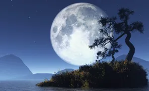 Crisp Moon Night Sky Wallpaper