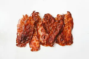 Crispy Cooked Bacon Strips Wallpaper