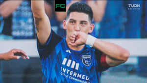 Cristian Espinoza Celebratingon Field Wallpaper