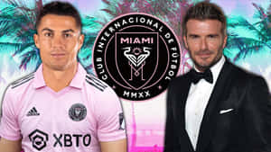 Cristiano Ronaldo And Inter Miami Fc President David Beckham Wallpaper