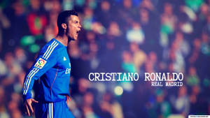 Cristiano Ronaldo Dribbles Past Defenders In A Real Madrid Match Wallpaper