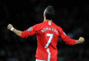 Cristiano Ronaldo Manchester United Back Shot Wallpaper