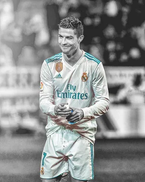 Cristiano Ronaldo Smiling Real Madrid Wallpaper