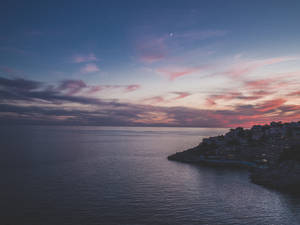 Croatia Blue Pink Sky Wallpaper