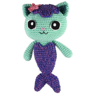 Crocheted Cat Mermaid Toy Wallpaper